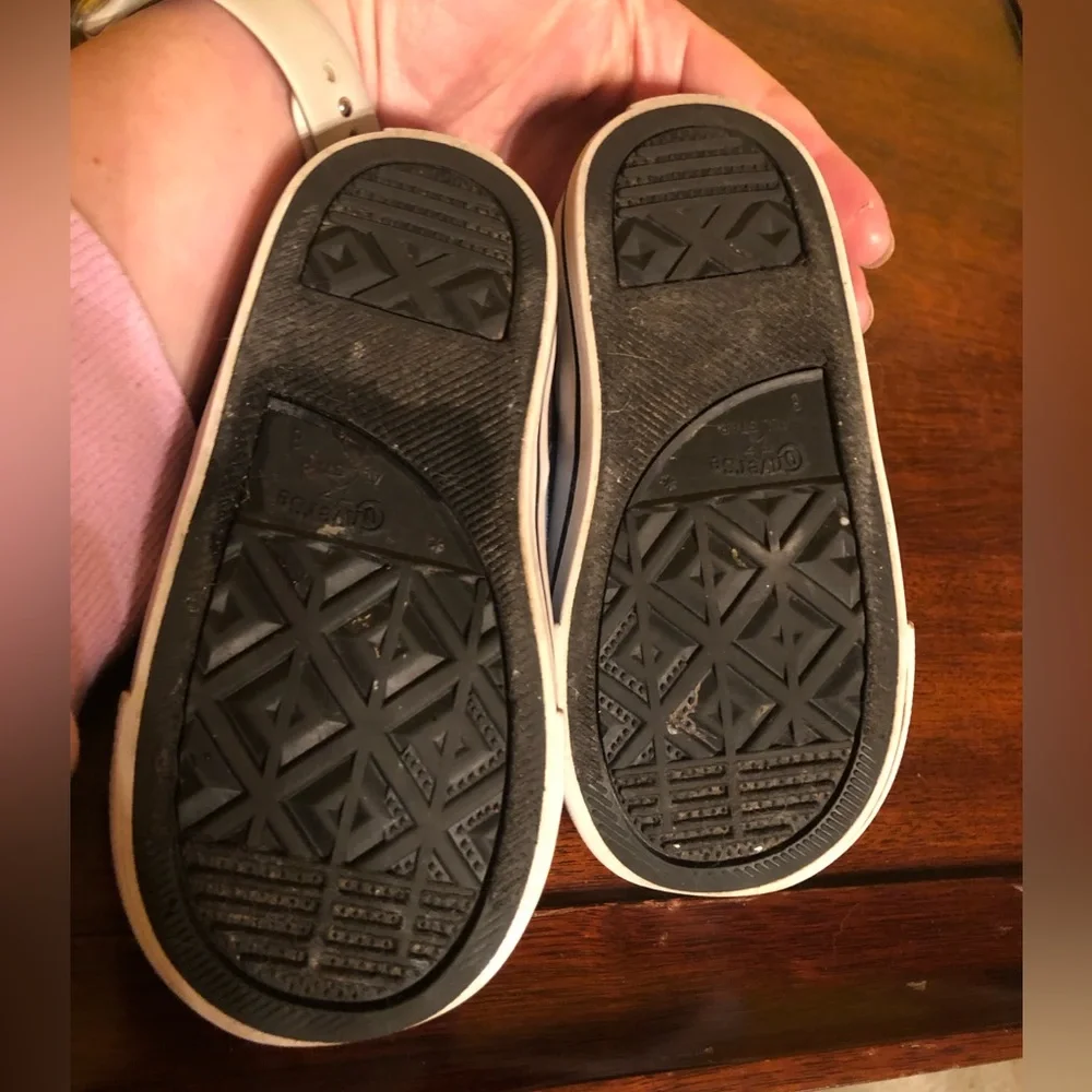 Converse All Star Chuck Taylor Toddler Size 8 Blue/ Black Canvas Tennis Shoe
